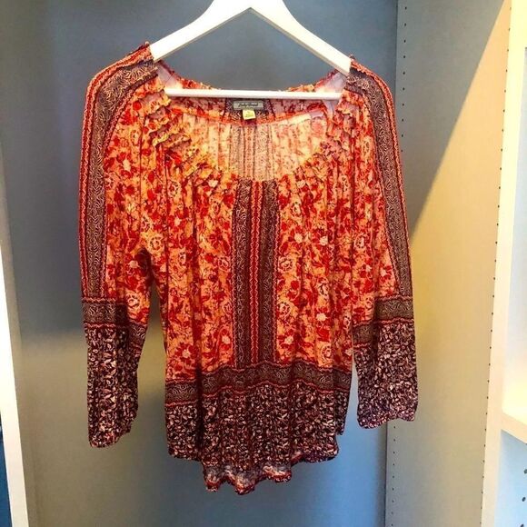 Lucky Brand boho, off-the-shoulder blouse. Small - Picture 1 of 4